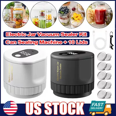 Electric Mason Jar Vacuum Sealer Kit For Wide Mouth/Regular Mouth Mason Jars USA • $20.98