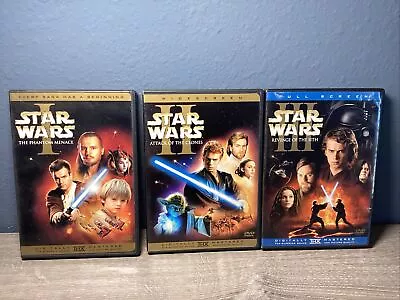 Star Wars Prequel Trilogy Episode 1-3 6-DVD Complete Widescreen Set • $12.99