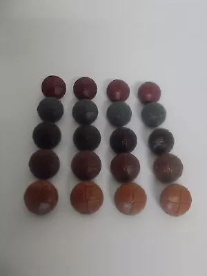 10 X Leather Look Buttons 18mm Football Buttons Plastic Shank Buttons 13 Shades  • £2.65