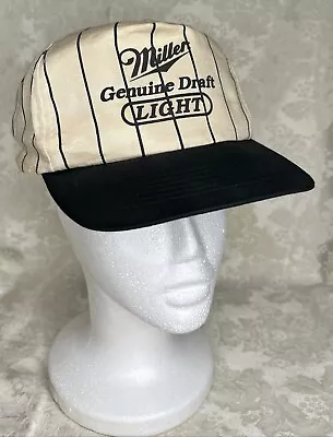 Vintage Miller Lite Beer Hat Cap Strapback Pinstriped KC Philippines One Size • $14.99