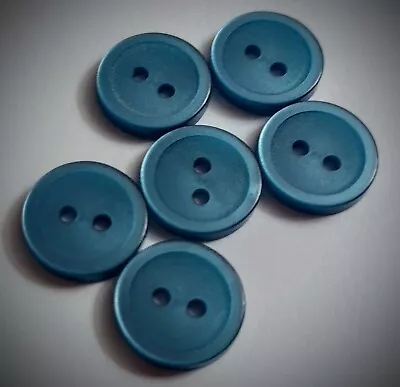 1/2  2-Hole Teal Craft/Clothing Buttons • $2.55