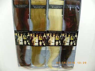 NEW Balmain 100% Human Hair Tape-In Extension Natural Straight 40cm 15.8  2pc. • $33.99