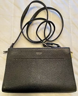 Oroton Black Leather Small Crossbody Bag. In Good Condition. • $45