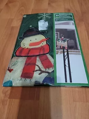 Snowman Mailbox Wrap Cover Holiday Outdoor Decor New In Sealed Pack. 18  X 22  • $16.99