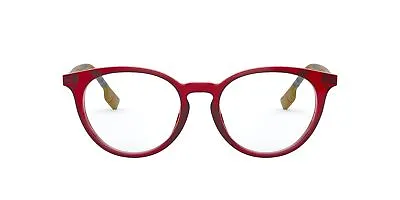 BURBERRY BE2318F 3859 Chalcot Transparent Red Demo Lens 51 Mm Women's Eyeglasses • $70.99