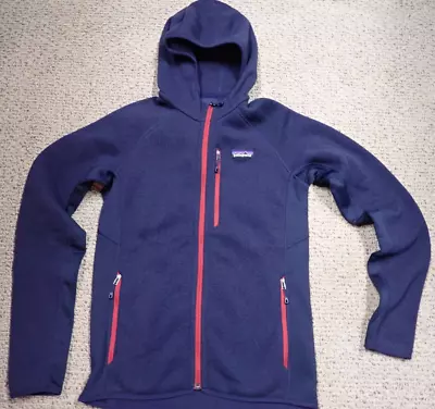 PATAGONIA BETTER HOODIE SWEATER In Men's Size XS NAVY & RED Mint! • $65