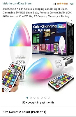 J And Case 2 X E14 Colour Changing Candle Bulbs • £9.99