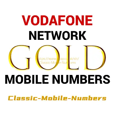 Gold Easy Mobile Number Golden Platinum Vip Uk Vodafone Pay As You Go Sim Card • £8.49