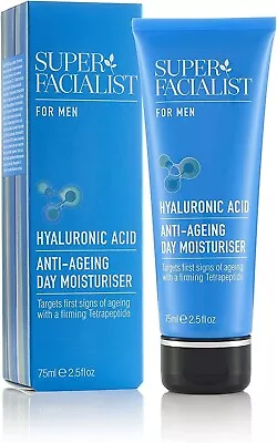 Super Facialist For Men Hyaluronic Acid Anti-ageing Day Moisturiser 75ml • £14.95