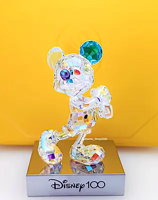 SWAROVSKI Aurora Borealis Crystal Figurines Disney 100th Mickey Mouse 5658442 • $365.50