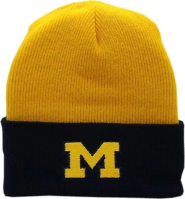 Michigan Wolverines Youth Cuffed Knit Hat Logo Block • $14.99