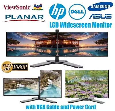 HP DELL And Major Brands 19  22  23  24  1920x1080 LCD Widescreen Monitor W/VGA • $45.99