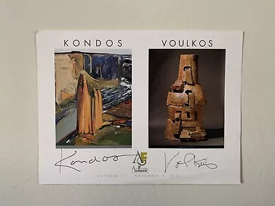 RARE Gregory Kondos Peter Voulkos Art Exhibition Poster Print SIGNED C. 2001 • $349.99