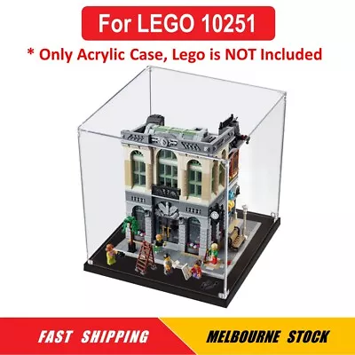 Display Case For LEGO 10251 Creator Expert Brick Bank Box Dust Proof Glue Free • $44.95