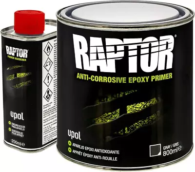 RAPTOR 4:1 Anti-Corrosive Epoxy Primer Kit UP4831 Gray 1L • $65.93