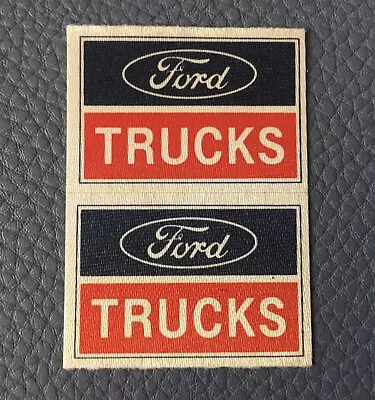 Lot 2 FORD Trucks VINTAGE Fabric Type Small Sticker Patch DEALER Promo • $5