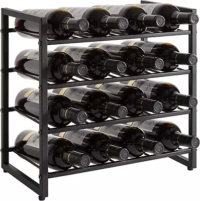 Wine Rack Countertop Wine Rack Freestanding Storage 16 Bottle Capacity For Hom • $59.51