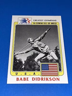 1983 Topps History's Greatest Olympians Babe Didrikson Trading Card #39 NM-MINT • $1.24