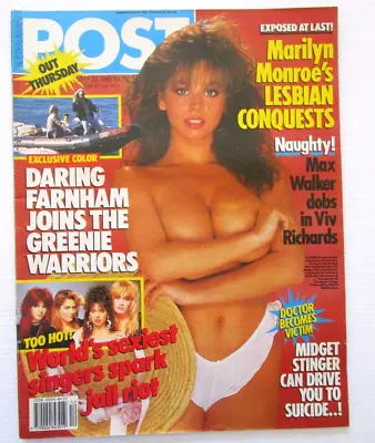 1989 AUSTRALASIAN POST  MAGAZINE - MARILYN MONROE's LESBIAN CONQUEST • $15.99