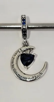 Authentic L'AMOUR Sterling Silver I Love You To The Moon And Back Love Charm A62 • $21.99