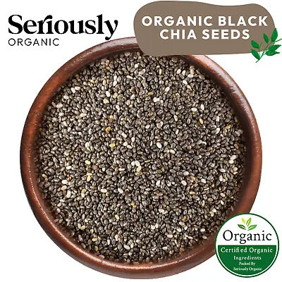 Organic Black Chia Seeds : Omega 3 : Weight Loss : Energy : Stamina : Superfood • $17.29