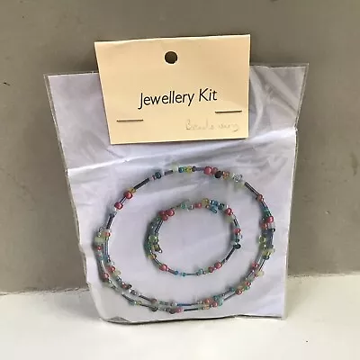 Beading Beaded Jewellery Kit Necklace & Bracelet- Memory Wire Beads Instructions • £6