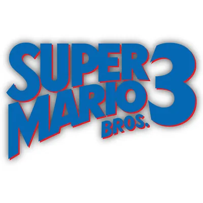 Super Mario Bros. 3 Logo Shaped Vinyl Decal Sticker • $12.99