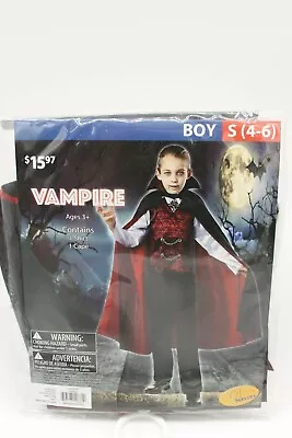 New Vampire Costume Boys Small 4-6 Halloween Cosplay Shirt Cape • $17.99