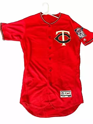 Minnesota Twins Authentic Jersey Sz 40 - Red Home Alt Majestic Flexbase • $35