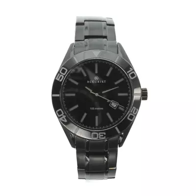 Accurist Mens Signature Black Dial Stainless Steel Watch 7223 Brand New In Box • £55.99