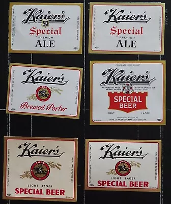 Old Labels Beer Labels Mahanoy City PA. Kaier Brewing # AB • $2.11