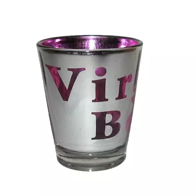 Virginia Beach Souvenir Shot Glass Mirrored Silver Purple Glass • $5.99