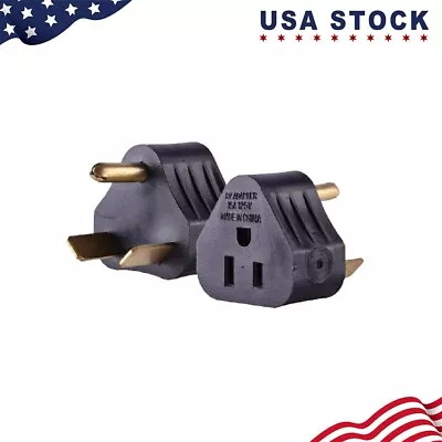 RV Electrical Adapter Plug 30AMP Male To 15AMP Female Motorhome Camper Triangle • $6.89