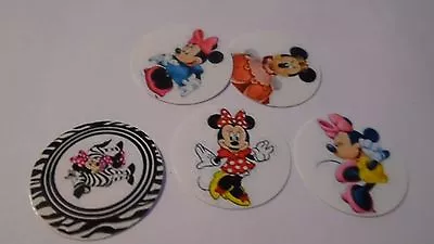 Pre Cut One Inch Bottle Cap Images MINNIE MOUSE CARTOON Free Shipping • $2.40