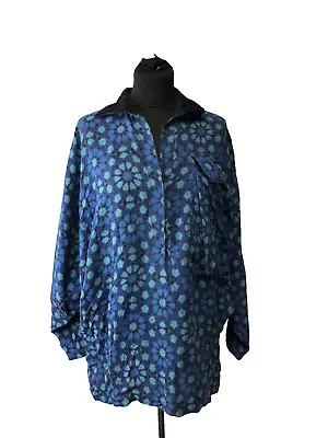 Gianni Versace Women’s Blue Silk Abstract Print Shirt Blouse  Size IT 42 UK 12 • $69.46