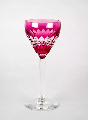 $106.21 • Buy Val St Lambert Cranberry Red Cut To Clear Roemer Wine Glass Belgium VAS93