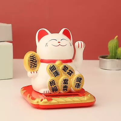 Chinese Lucky Cat Wealth Waving Hand Cat Maneki  FengShui Wel Cat Ornament  • $15.06