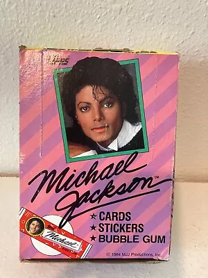 Vintage 1984 Topps MICHAEL JACKSON Trading Cards Full Box 36 Sealed Wax Packs • $61.78