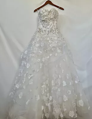 Monique Lhuillier Sophie Wedding Gown Size 0 Added Embellishments Gorgeous 20k • $1595