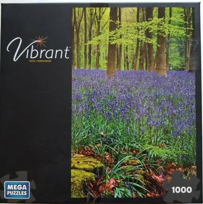 Vibrant Mega Puzzle Jigsaw View Through The Woods Forest Purple 1000 Pc 2015 • $8.99