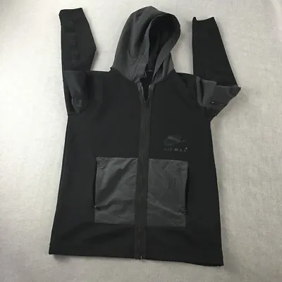 Nike Air Kids Boys Jacket Youth Size L (12 - 13 Years) Black Hoodie Zip Pockets • $29.97