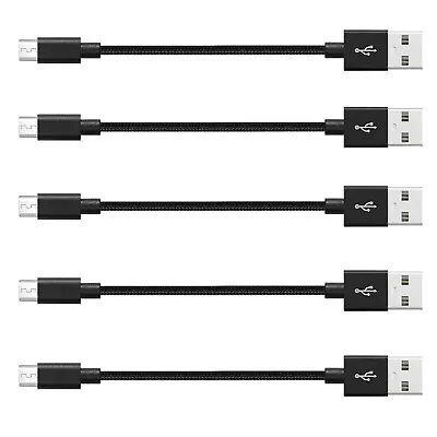5 Pack Micro USB High-Speed Short Charger Data Cable Fast USB Charging Cord 10  • $9.90