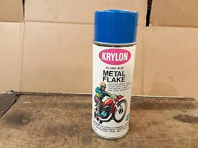 Vintage NOS 1968 BLUE Krylon Metal Flake Spray Paint Borden Cycle Harley Chopper • $39