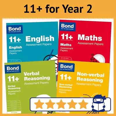 11 Plus Books Bundle - Workbooks - CEM & GL [ Ages 6-7 ] With Answers - Bond NEW • £31.95