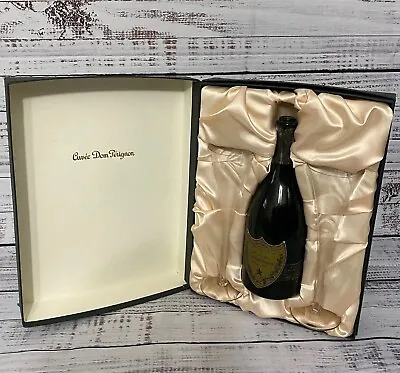 Vintage RARE Dom Perignon 1970 Empty Bottle 1985 Display Box & Champagne Flutes • £120.63
