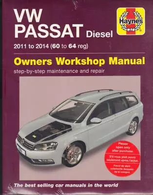 Vw Passat 1.62.0 Tdibluemotion Techhighlineexecutive Haynes Manual 2011-2014 • $31.12