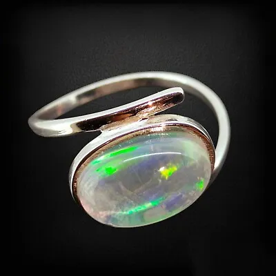 5 Ct Natural Doublet Fire Opal 925 Sterling Silver Beautiful Design Unisex Ring • $73.79