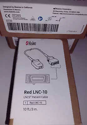 Masimo 2056 Red LNC-10 LNCS Patient Cable 10ft / 3m - NEW • $75