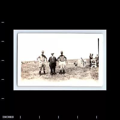 Vintage Photo ABSTRACT UNUSUAL MEN STANDING IN FIELD • $12.75