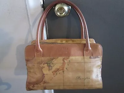 Alviero Martini 1st Classe Map Leather Satchel Handbag • $29